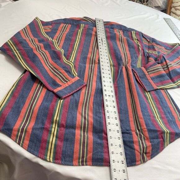 NWT Ralph Lauren VTG 80s Stripe NOS Long Sleeve Button Down Shirt Size XXL NEW - Picture 10 of 10